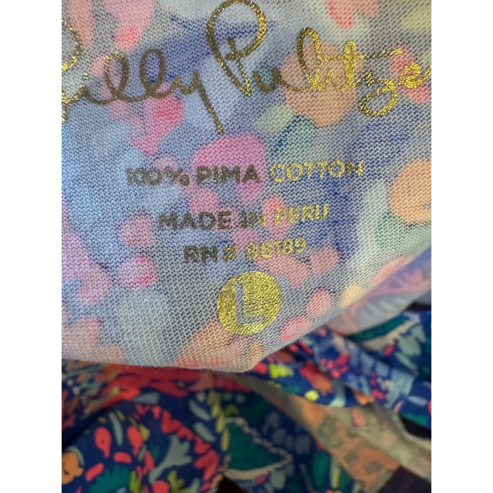 Lilly‎ Pulitzer Bay Dress Women Large Blue Pink No Prob Llama Cutout Back Boho - Picture 8 of 12